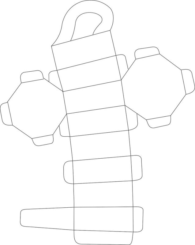 Развёртка коробочки для подарка