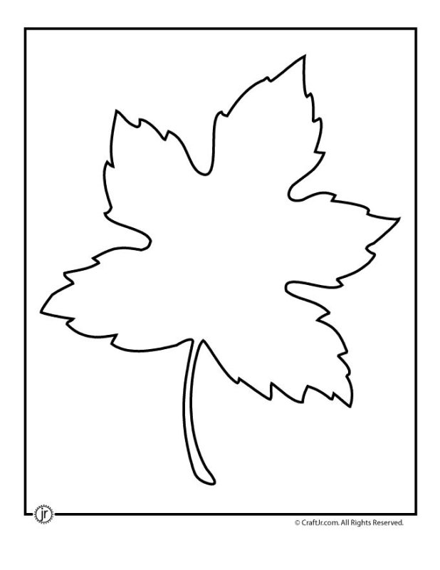 Листья трафарет для вырезания