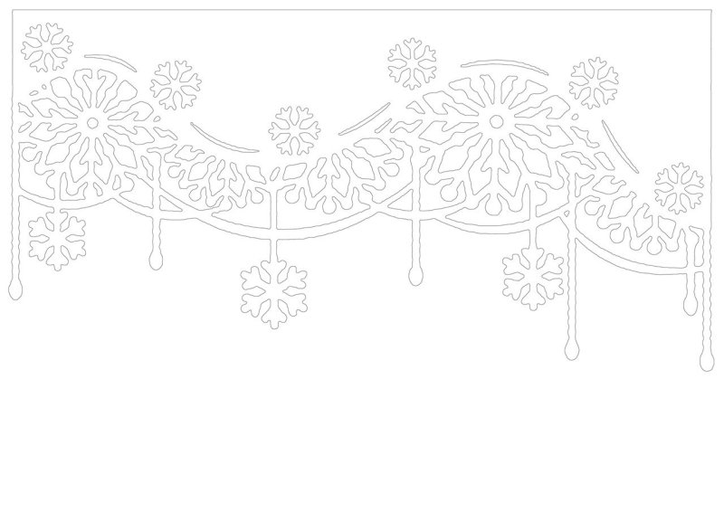 Новогодние бордюры на окна