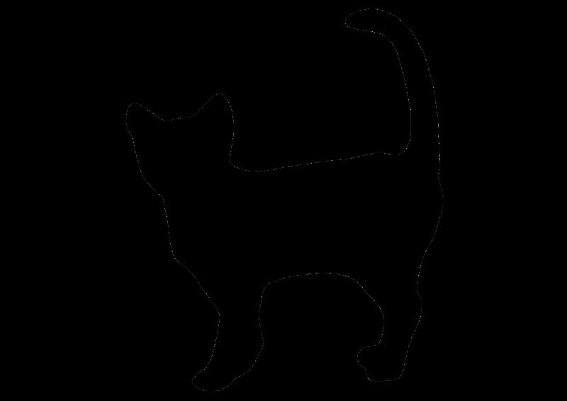 Трафарет котенка для вырезания