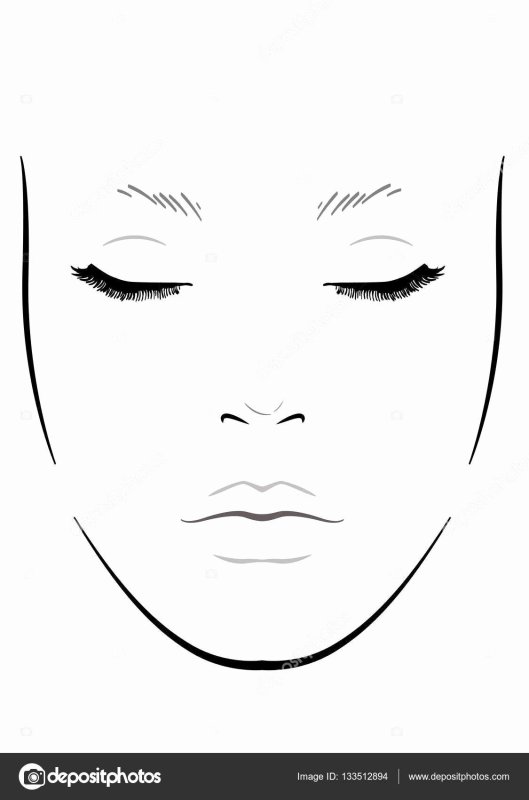 Трафарет лица для макияжа