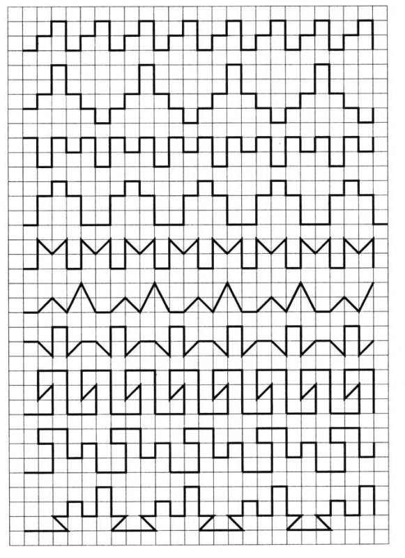 Рисование по клеточкам орнамент