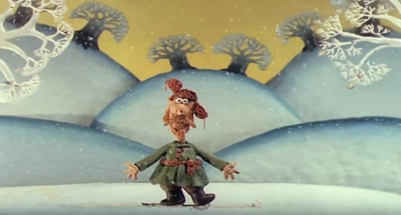 Мужик из мультфильма падал прошлогодний снег