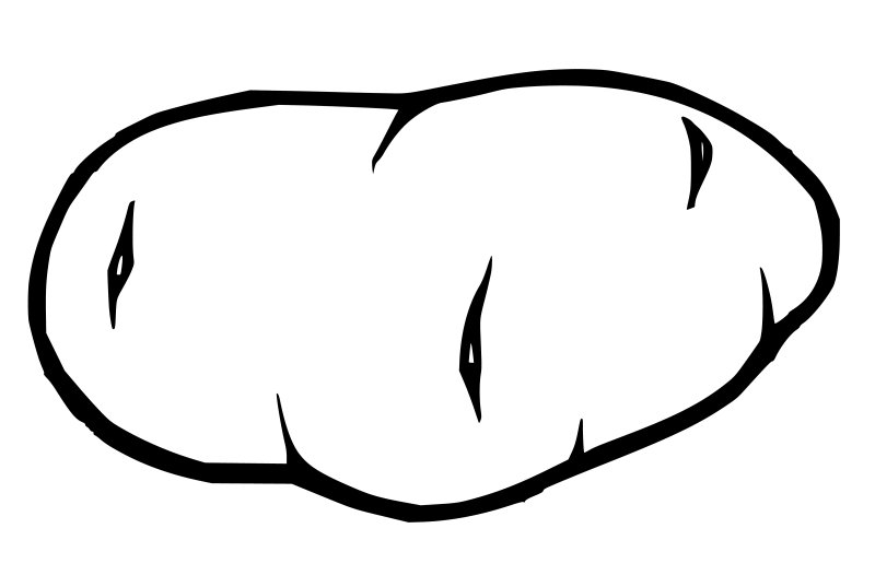 Рисунок картошка для раскрашивания