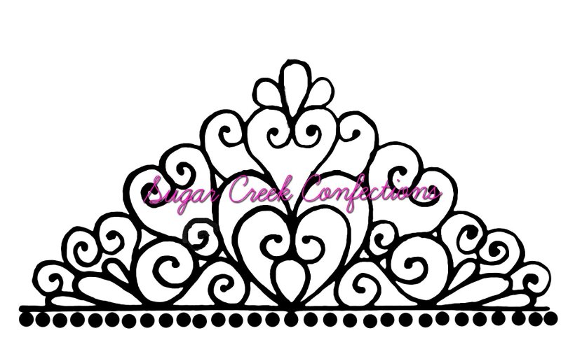 Трафарет короны для украшения торта