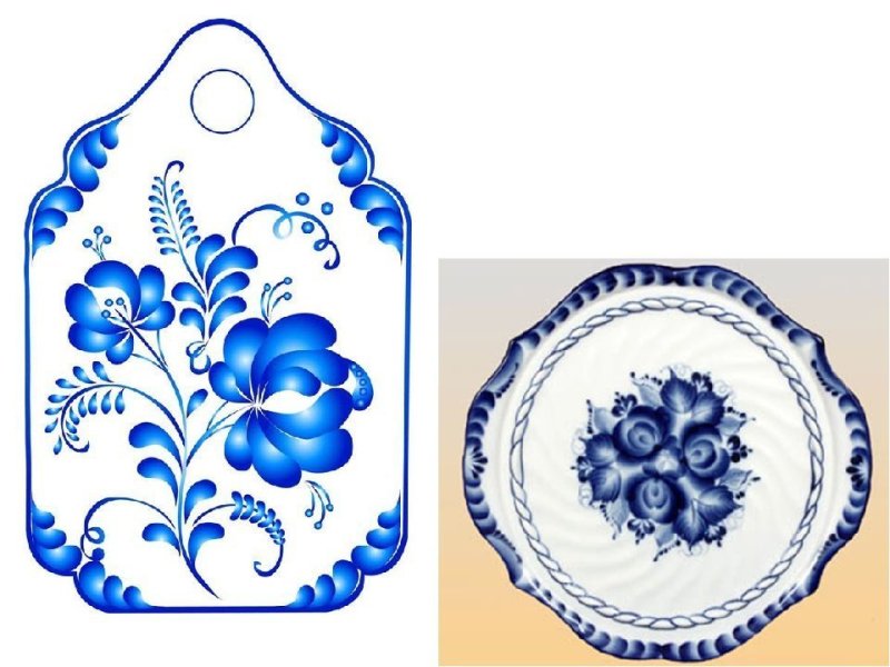 Роспись Гжель посуда