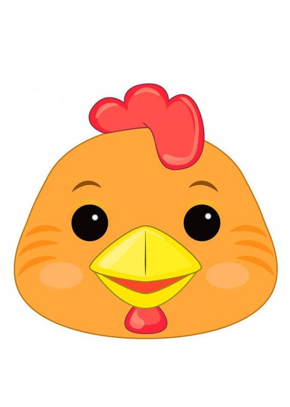 Маска курочки для детей