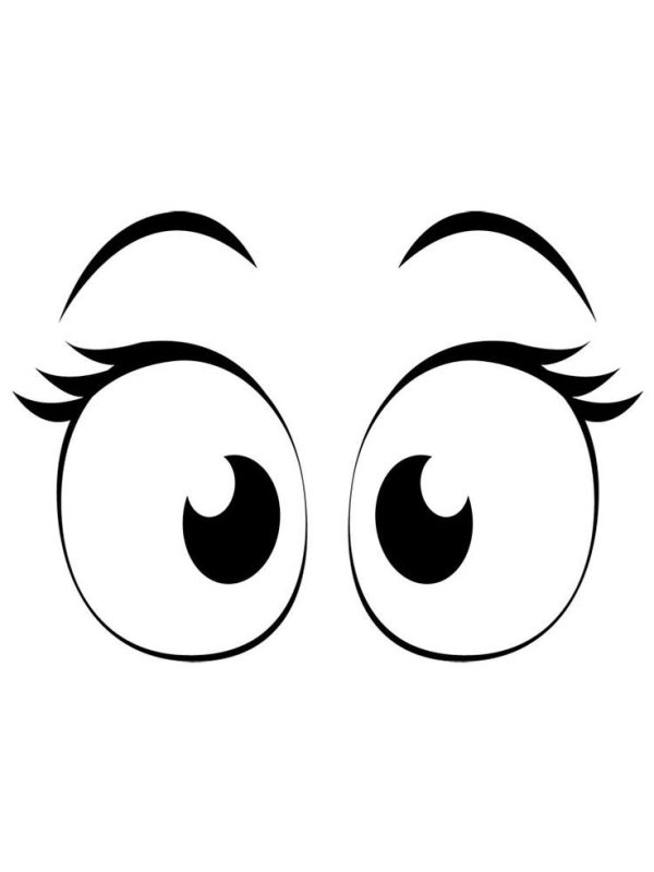 Глазки раскраска