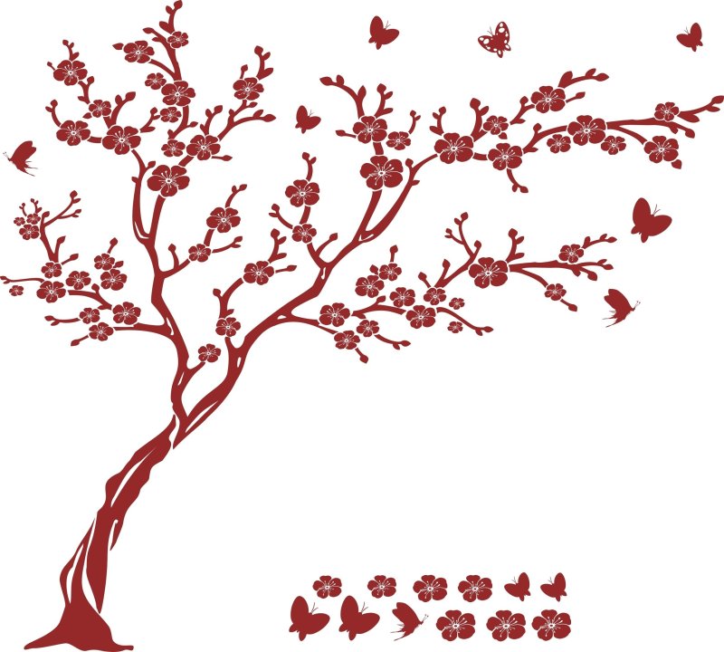 Трафареты для декора Сакура