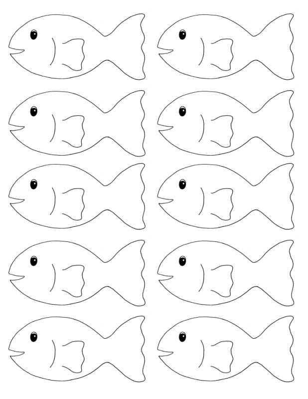 Маленькие рыбки для вырезания