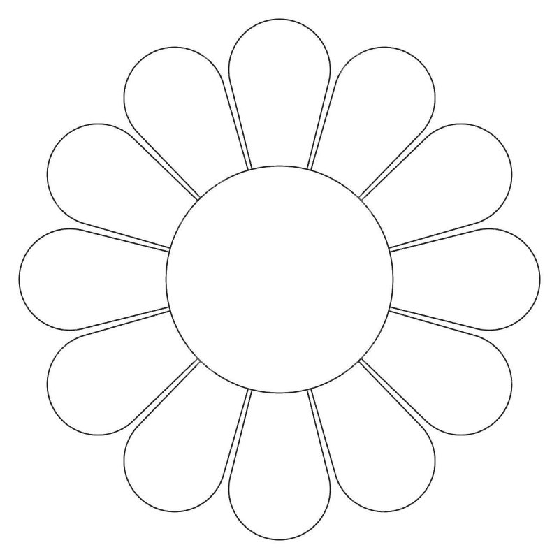 Ромашка трафарет