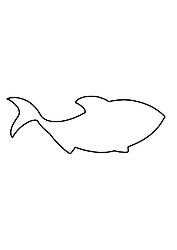 Трафарет рыбы для вырезания