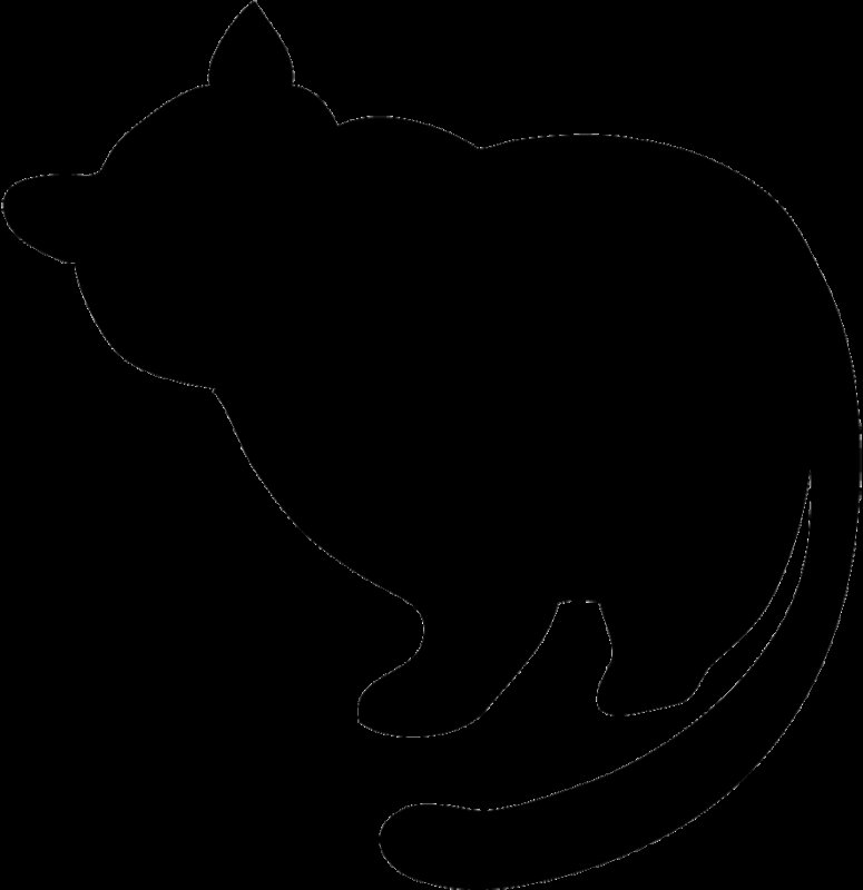 Силуэт кошки рисунок
