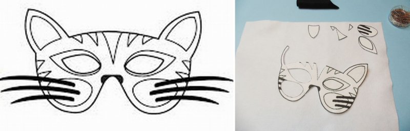 Разукрашенные маски котов