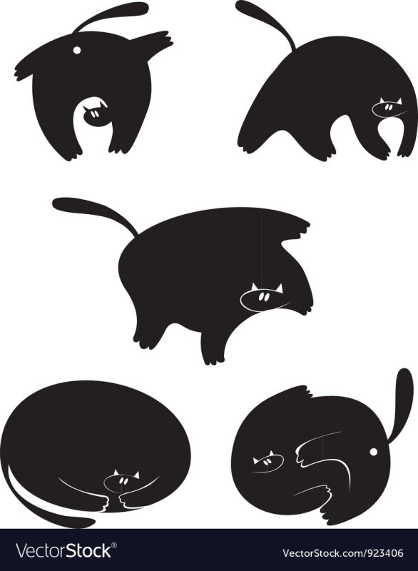 Силуэт пухлого котика