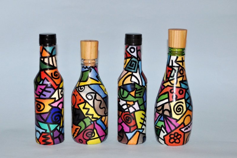 Витраж на бутылке
