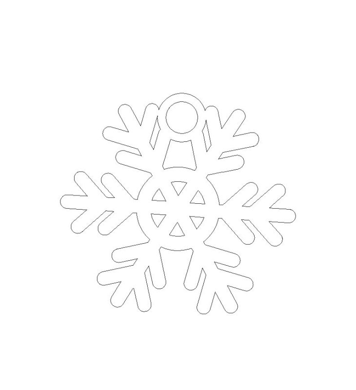 Трафарет «снежинки»