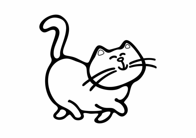 Трафарет кота