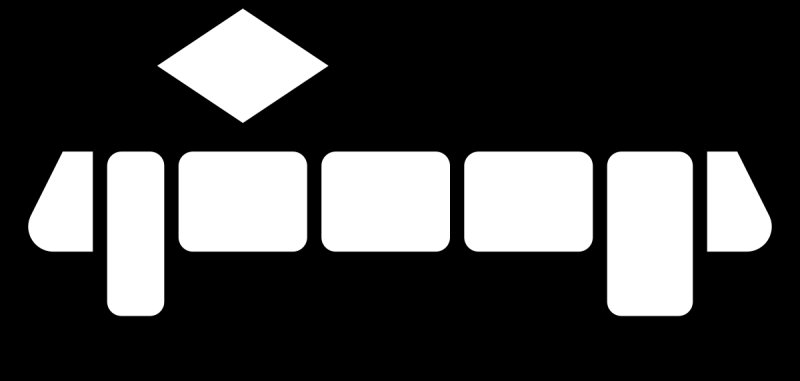 Трамвай контур вектор сбоку