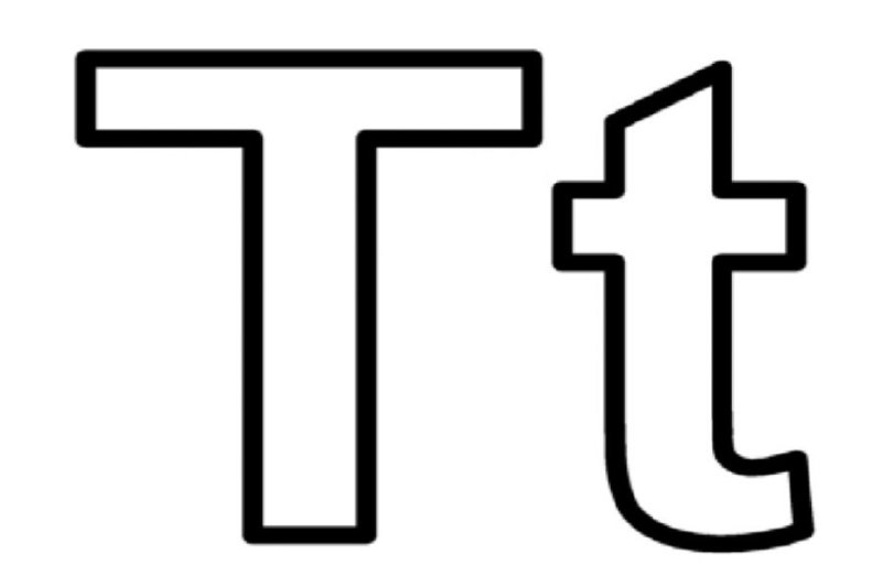 Буква т трафарет