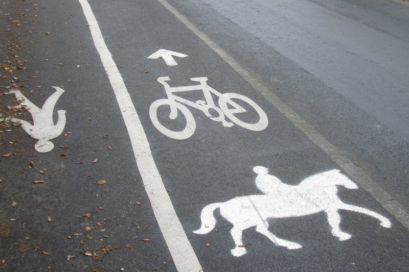 Трафарет на асфальте