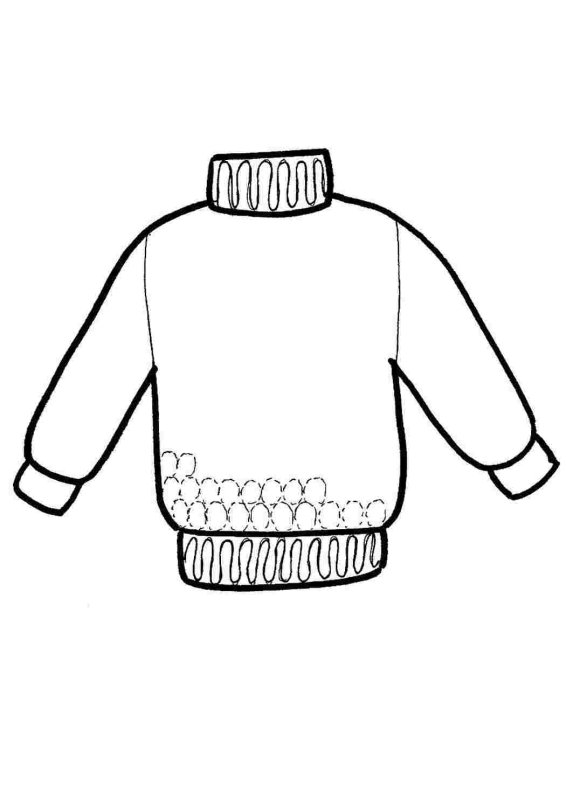 Трафарет свитера для рисования