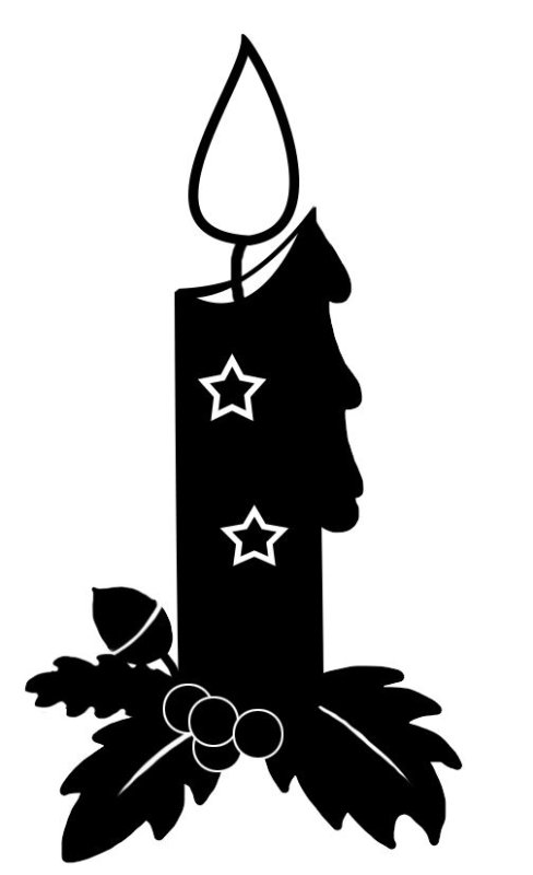 Свеча трафарет