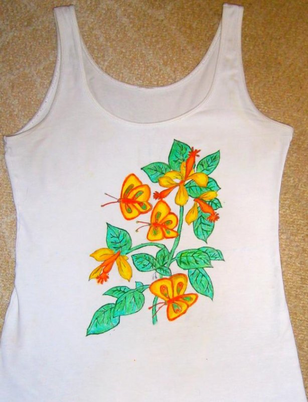 Роспись по ткани акриловыми красками