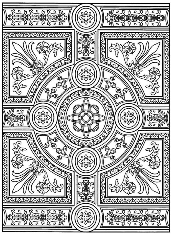 Раскраски узоры орнаменты