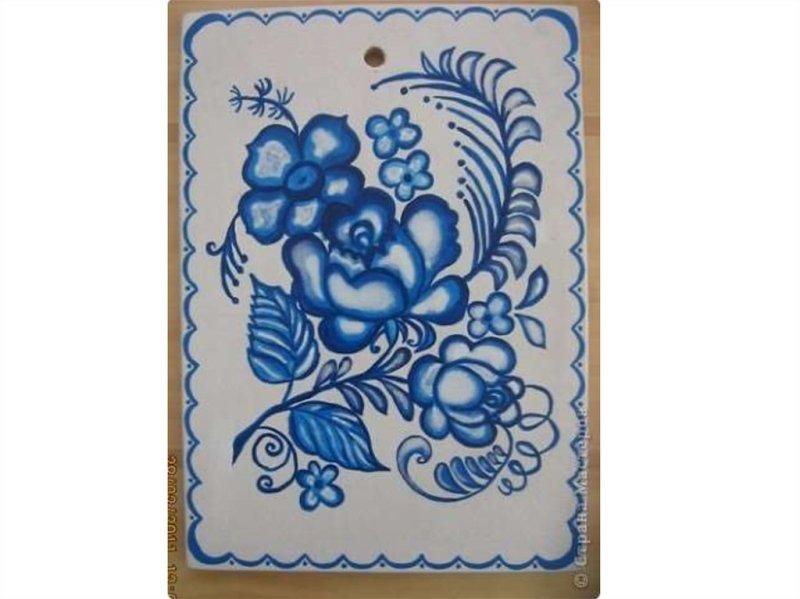 Расписные доски Гжель