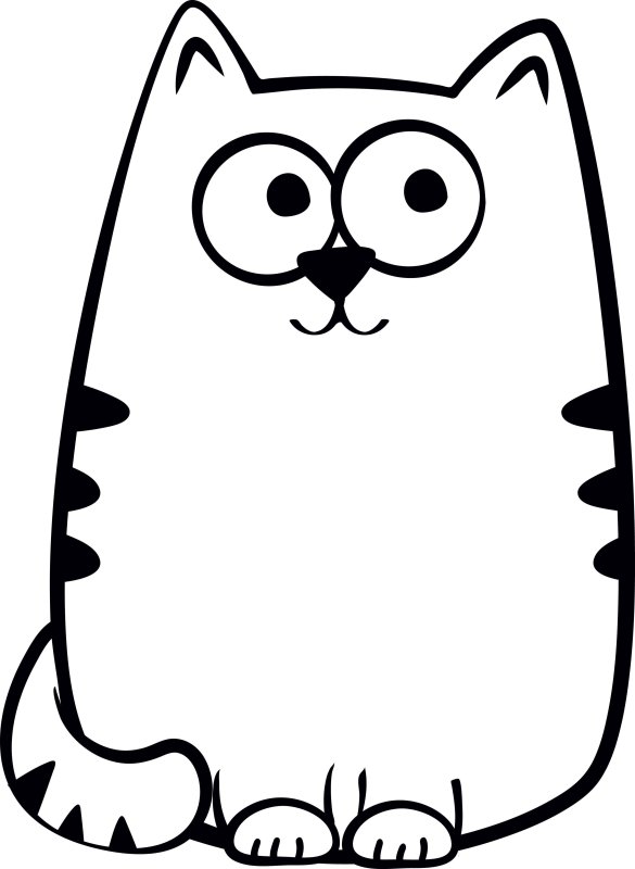 Мультяшный кот раскраска