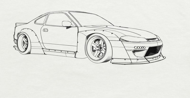 Nissan 240sx чертеж