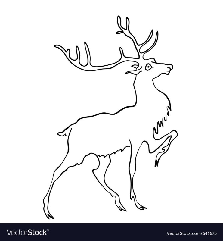 Трафарет "олени"