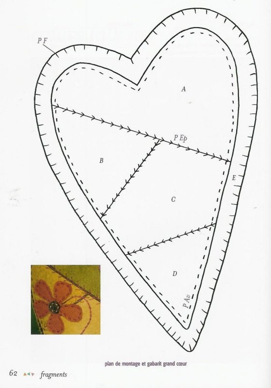 Выкройка сердечка