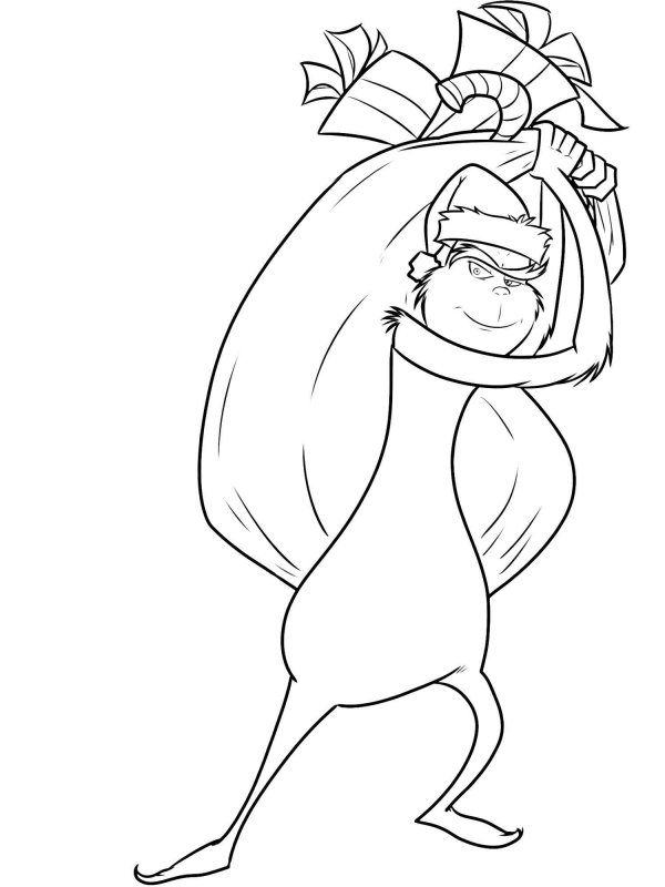 Гринч раскраска