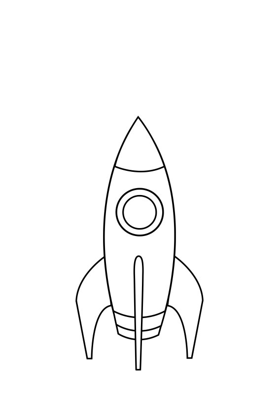 Ракета рисунок контур