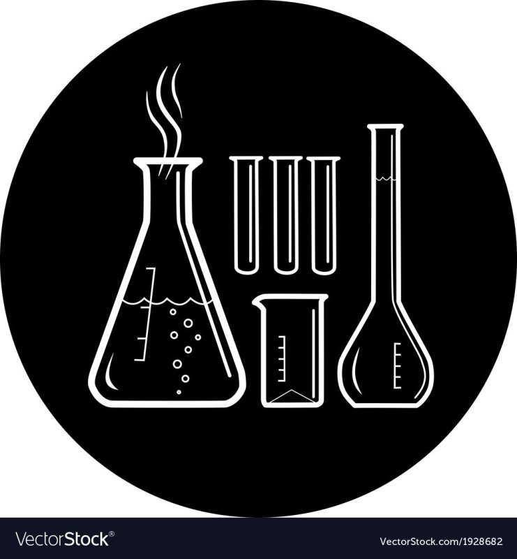 Колба на белом фоне