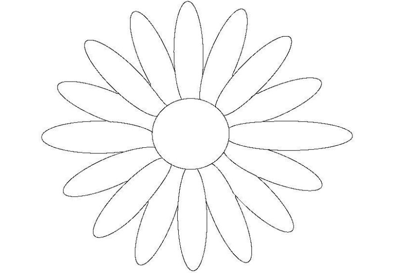Ромашка шаблон
