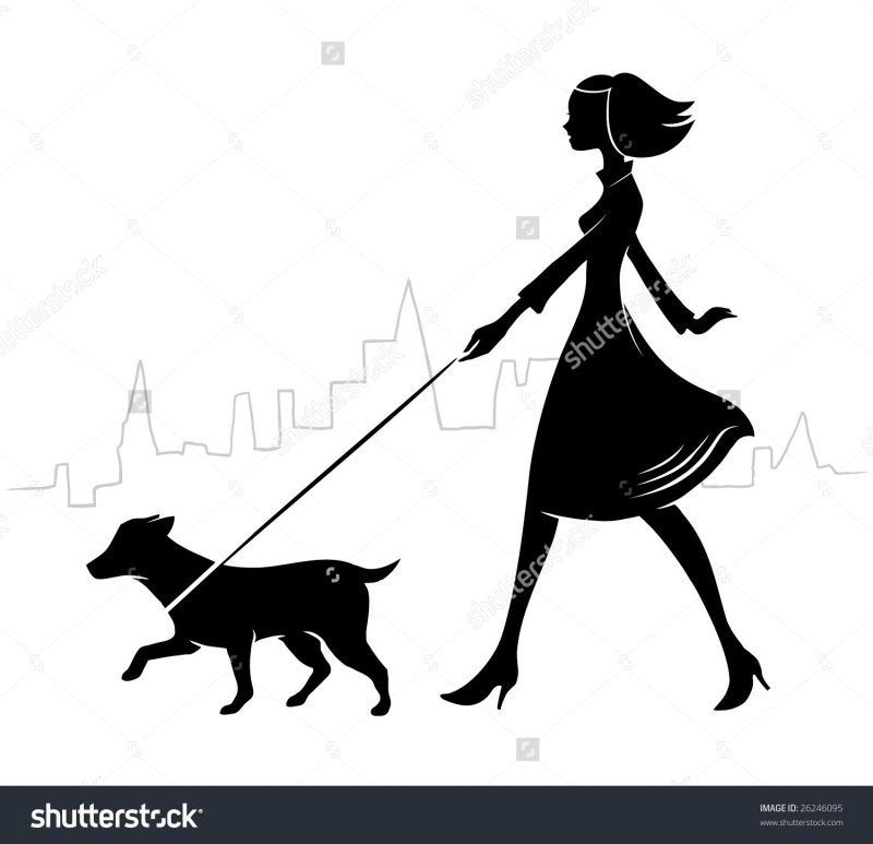 Дама с собачкой силуэт