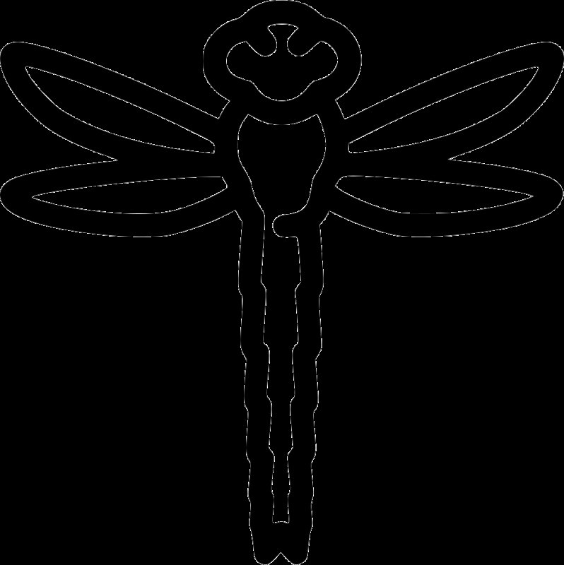 Стрекоза силуэт