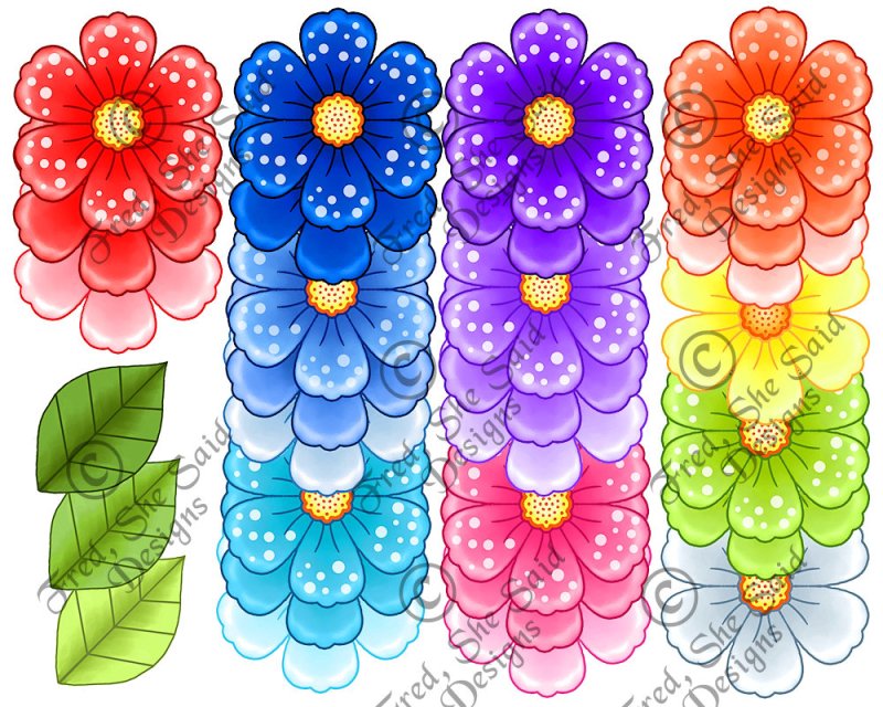 Цветы для вырезания цветные красивые