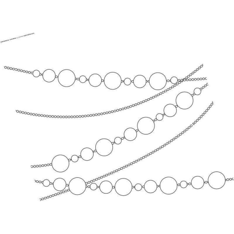 Бусы трафарет