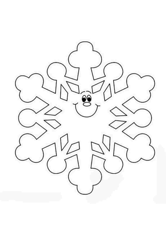 Снежинка раскраска