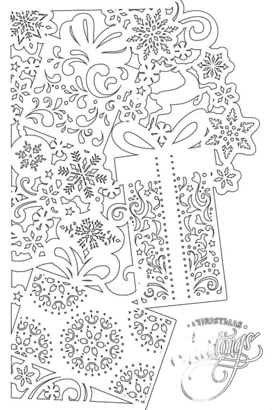 Ажурное вырезание новый год