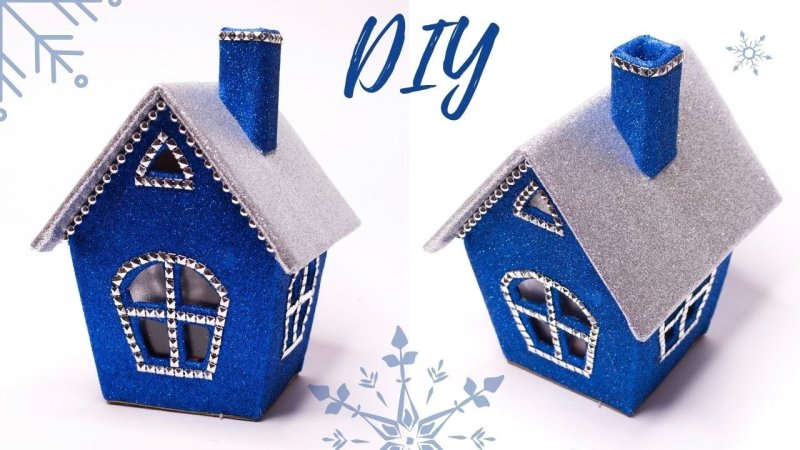 Новогодний домик из фоамирана