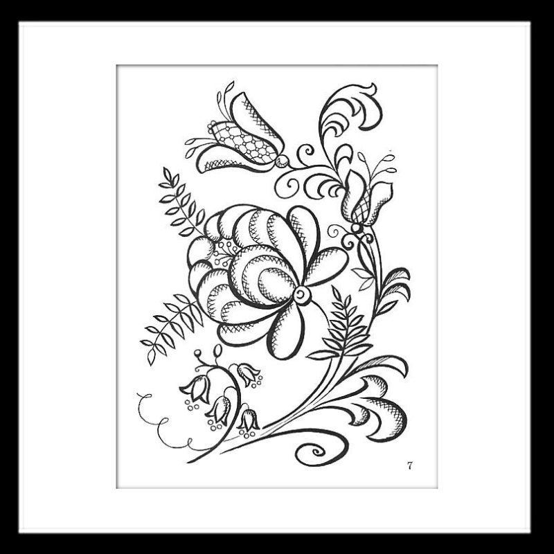 Цветочные орнаменты и узоры для росписи