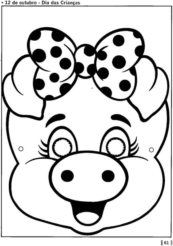 Маска детская трафарет