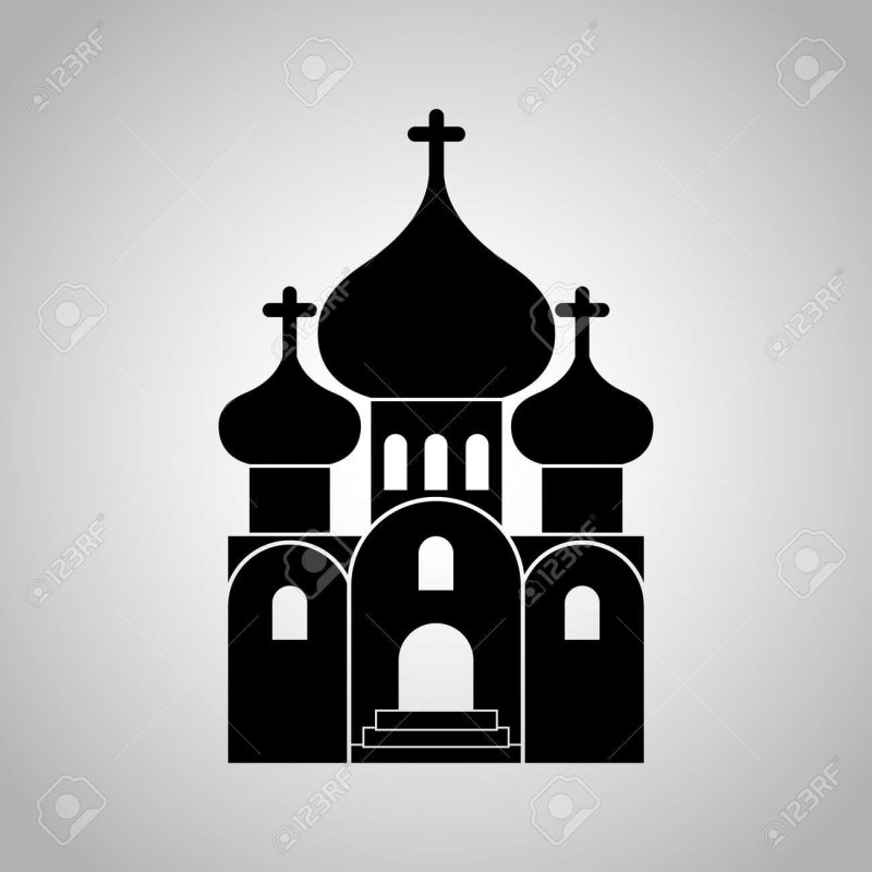 Силуэт православного храма