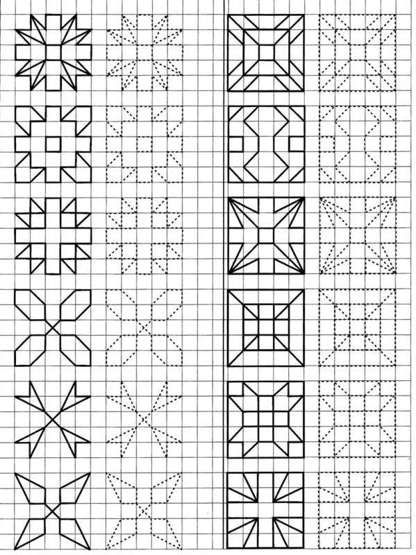 Рисование по клеточкаv