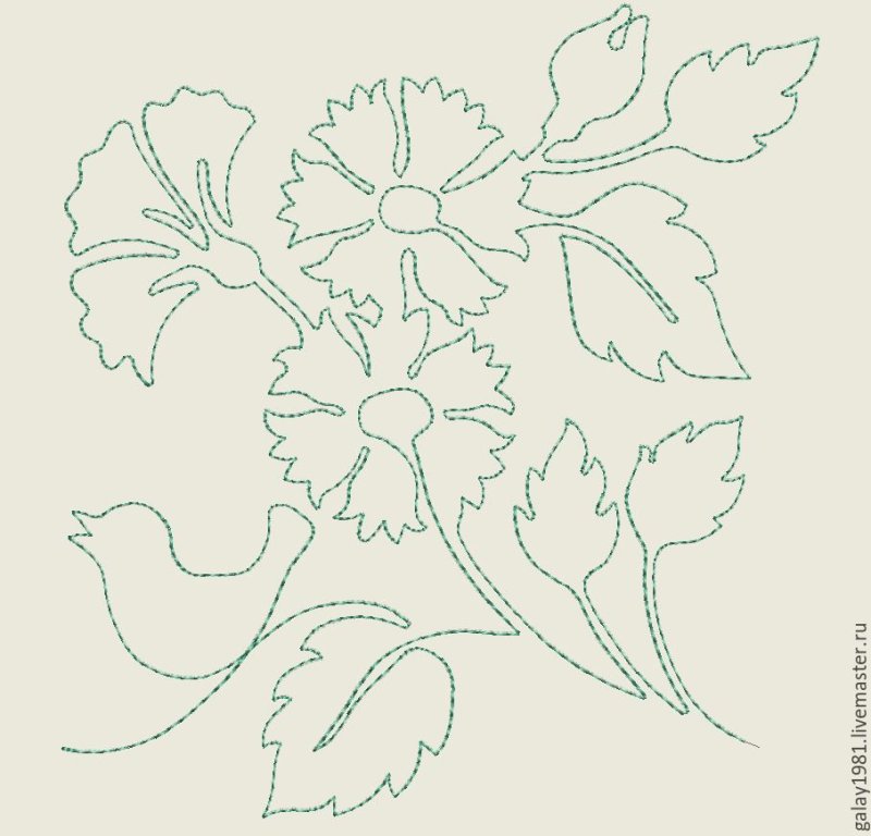 Трафарет для вышивки на машинке